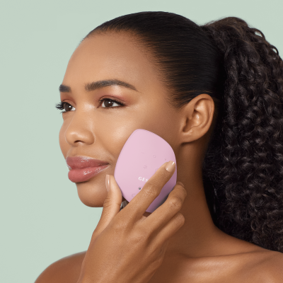 Звукова маска тепло та холод GESKE Sonic Warm & Cool Mask 9 в 1 рожевий