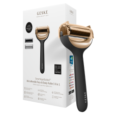 Електронний ролик для обличчя та тіла з мікроголками GESKE MicroNeedle Face & Body Roller 8 в 1 сірий