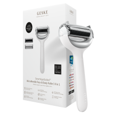 Електронний ролик для обличчя та тіла з мікроголками GESKE MicroNeedle Face & Body Roller 8 в 1 білий