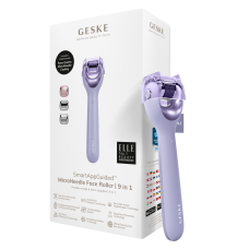 Електронний ролик для обличчя з мікроголками GESKE MicroNeedle Face Roller 9 в 1 фіолетовий