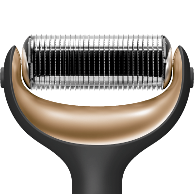 Насадка з мікроголками до електронного ролика для обличчя та тіла GESKE MicroNeedle Head хром