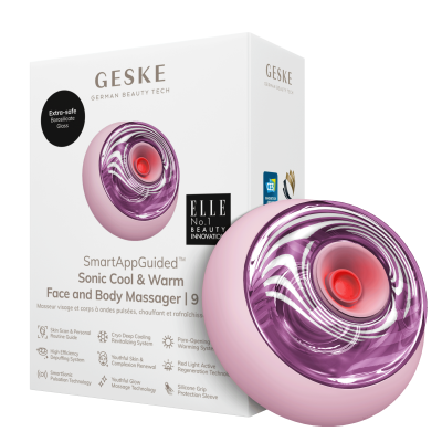 Звуковий масажер для обличчя та тіла GESKE Sonic Cool & Warm Face and Body Massager 9 в 1 рожевий
