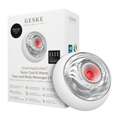 Звуковий масажер для обличчя та тіла GESKE Sonic Cool & Warm Face and Body Massager 9 в 1 білий