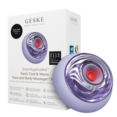 Звуковий масажер для обличчя та тіла GESKE Sonic Cool & Warm Face and Body Massager 9 в 1 фіолетовий