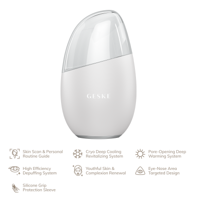 Массажер для глаз и лица GESKE Cool & Warm Eye and Face Massager 7 в 1 белый