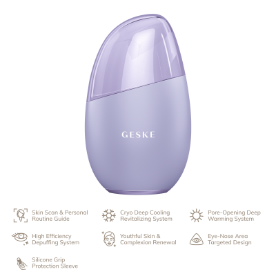 Масажер для очей та обличчя GESKE Cool & Warm Eye and Face Massager 7 в 1 фіолетовий Масажер для очей та обличчя GESKE Cool & Warm Eye and Face Massager 7 в 1 фіолетовий