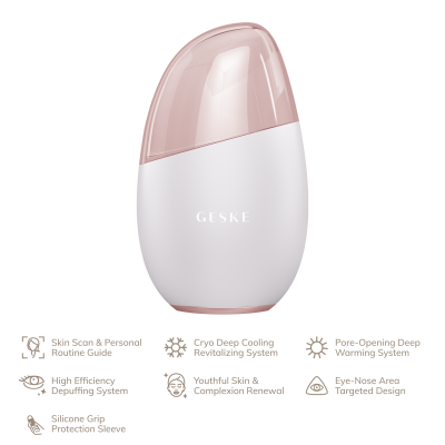 Масажер для очей та обличчя GESKE Cool & Warm Eye and Face Massager 7 в 1 пудровий Масажер для очей та обличчя GESKE Cool & Warm Eye and Face Massager 7 в 1 пудровий