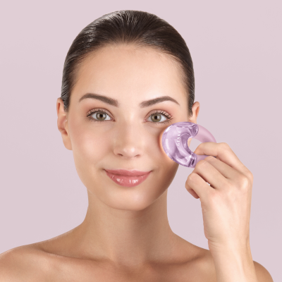 Масажер для очей GESKE Cool & Warm Eye Massager 7 в 1 рожевий