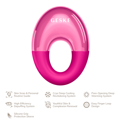 Масажер для очей GESKE Cool & Warm Eye Massager 7 в 1 пурпуровий