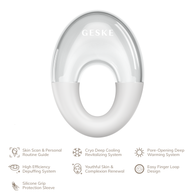 Масажер для очей GESKE Cool & Warm Eye Massager 7 в 1 білий Масажер для очей GESKE Cool & Warm Eye Massager 7 в 1 білий