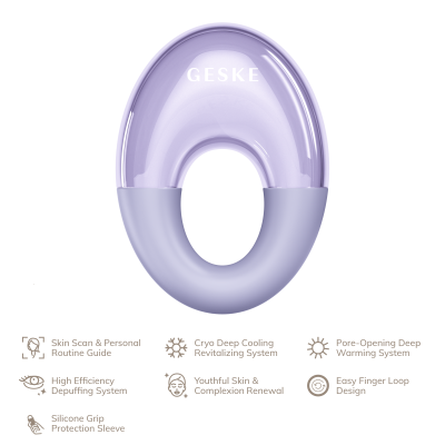 Масажер для очей GESKE Cool & Warm Eye Massager 7 в 1 фіолетовий
