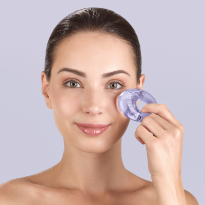 Масажер для очей GESKE Cool & Warm Eye Massager 7 в 1 фіолетовий