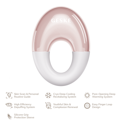 Масажер для очей GESKE Cool & Warm Eye Massager 7 в 1 пудровий