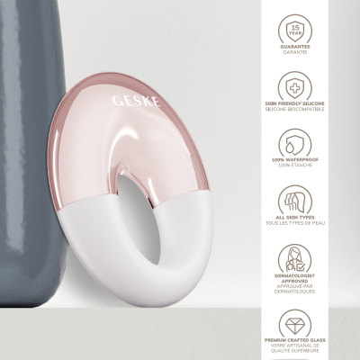Масажер для очей GESKE Cool & Warm Eye Massager 7 в 1 пудровий