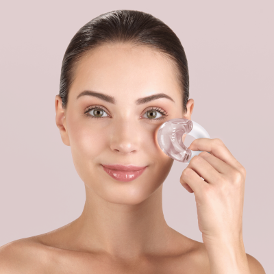 Масажер для очей GESKE Cool & Warm Eye Massager 7 в 1 пудровий