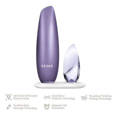 Безконтактна магнітна пілінг маска GESKE Touchless Magnetic Peeling Mask 5 в 1 фіолетовий
