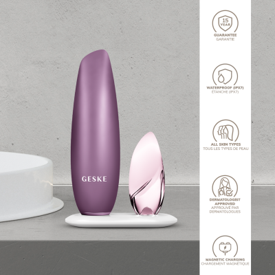 Безконтактна магнітна пілінг маска GESKE Touchless Magnetic Peeling Mask 5 в 1 рожевий