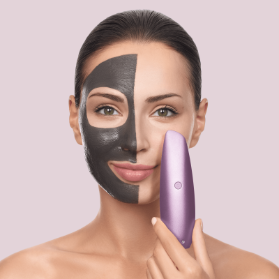 Безконтактна магнітна пілінг маска GESKE Touchless Magnetic Peeling Mask 5 в 1 рожевий