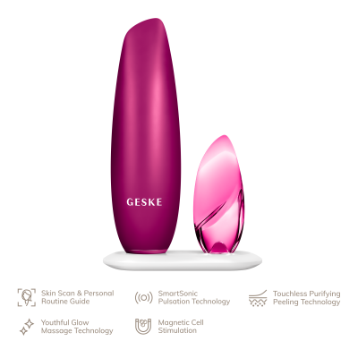 Безконтактна магнітна пілінг маска GESKE Touchless Magnetic Peeling Mask 5 в 1 пурпуровий