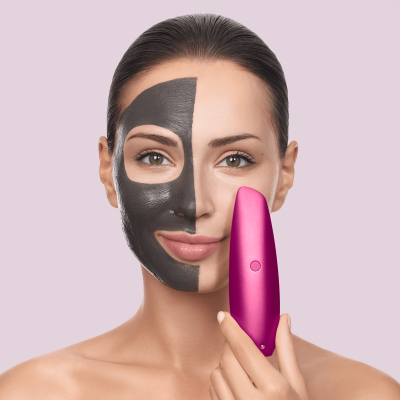 Безконтактна магнітна пілінг маска GESKE Touchless Magnetic Peeling Mask 5 в 1 пурпуровий