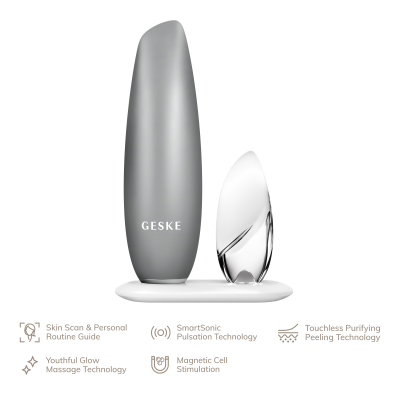 Безконтактна магнітна пілінг маска GESKE Touchless Magnetic Peeling Mask 5 в 1 білий