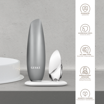 Безконтактна магнітна пілінг маска GESKE Touchless Magnetic Peeling Mask 5 в 1 білий