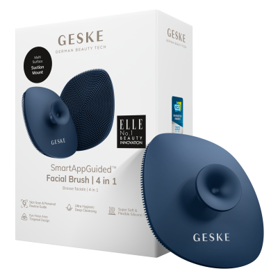 Щітка для обличчя GESKE Facial Brush 4 в 1 темно-синій з тримачем 