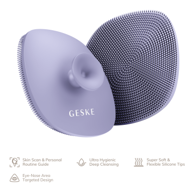 Щітка для обличчя GESKE Facial Brush 4 в 1 фіолетовий з тримачем Щітка для обличчя GESKE Facial Brush 4 в 1 фіолетовий з тримачем