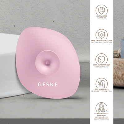 Щітка для обличчя GESKE Facial Brush 4 в 1 рожевий з тримачем Щітка для обличчя GESKE Facial Brush 4 в 1 рожевий з тримачем