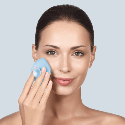 Щітка для обличчя GESKE Facial Brush 4 в 1 аквамарин з тримачем Щітка для обличчя GESKE Facial Brush 4 в 1 аквамарин з тримачем