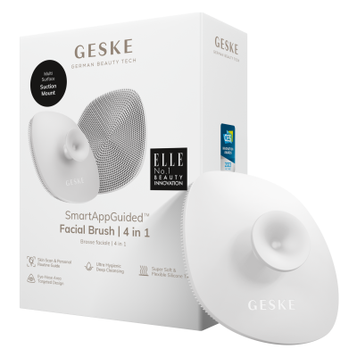 Щітка для обличчя GESKE Facial Brush 4 в 1 білий з тримачем