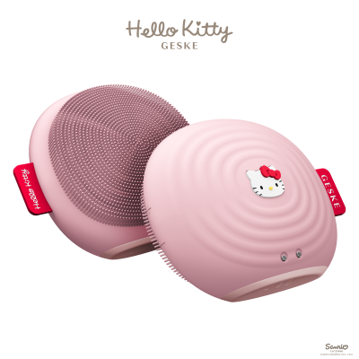 Електронна звукова щітка для обличчя GESKE Sonic Facial Brush 4 в 1 by Hello Kitty рожевий