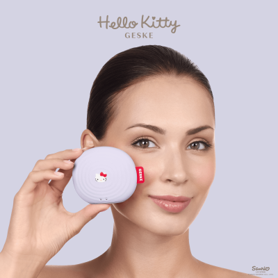 Електронна звукова щітка для обличчя GESKE Sonic Facial Brush 4 в 1 by Hello Kitty фіолетовий