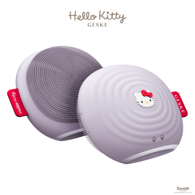 Електронна звукова щітка для обличчя GESKE Sonic Facial Brush 4 в 1 by Hello Kitty фіолетовий