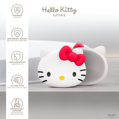 Щетка для лица GESKE Facial Brush 3 в 1 by Hello Kitty пудровый Щетка для лица GESKE Facial Brush 3 в 1 by Hello Kitty пудровый