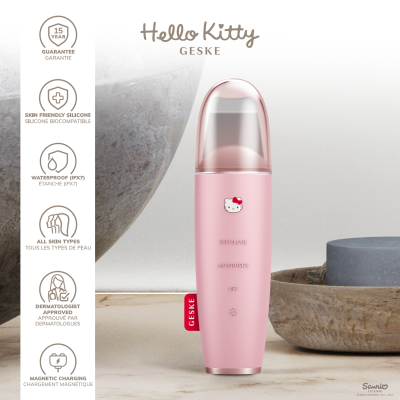 Мікрострумовий скрабер для шкіри та усунення чорних точок GESKE MicroCurrent 9 в 1 by Hello Kitty рожевий Мікрострумовий скрабер для шкіри та усунення чорних точок GESKE MicroCurrent 9 в 1 by Hello Kitty рожевий