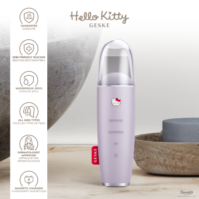 Мікрострумовий скрабер для шкіри та усунення чорних точок GESKE MicroCurrent 9 в 1 by Hello Kitty фіолетовий Мікрострумовий скрабер для шкіри та усунення чорних точок GESKE MicroCurrent 9 в 1 by Hello Kitty фіолетовий