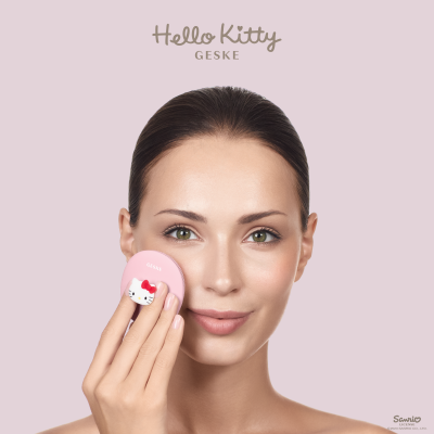 Щітка для обличчя GESKE Facial Brush З в 1 by Hello Kitty рожевий з тримачем 