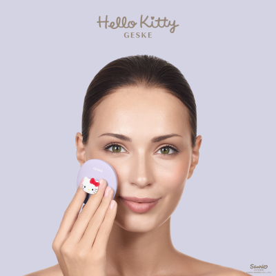 Щітка для обличчя GESKE Facial Brush З в 1 by Hello Kitty фіолетовий з тримачем 