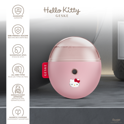 Електронний освіжувач для зволоження обличчя GESKE Facial Hydration Refresher 4 в 1 by Hello Kitty рожевий