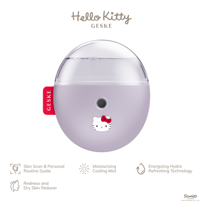 Електронний освіжувач для зволоження обличчя GESKE Facial Hydration Refresher 4 в 1 by Hello Kitty фіолетовий
