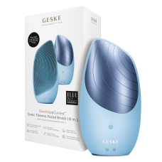 Електронна звукова термо щітка для обличчя GESKE Sonic Thermo Facial Brush 6 в 1 аквамарин