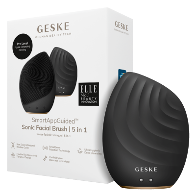 Електронна звукова щітка для обличчя GESKE Sonic Facial Brush 5 в 1 сірий