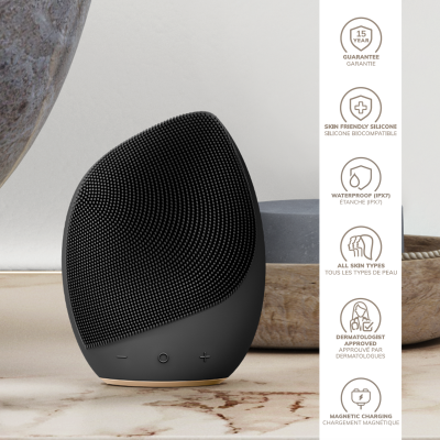Електронна звукова щітка для обличчя GESKE Sonic Facial Brush 5 в 1 сірий