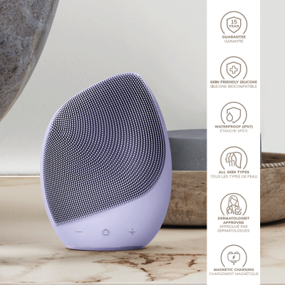 Електронна звукова щітка для обличчя GESKE Sonic Facial Brush 5 в 1 фіолетовий Електронна звукова щітка для обличчя GESKE Sonic Facial Brush 5 в 1 фіолетовий