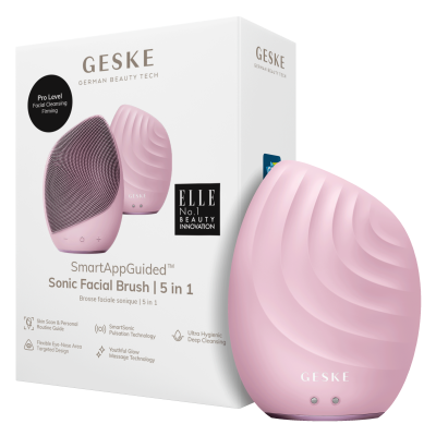Електронна звукова щітка для обличчя GESKE Sonic Facial Brush 5 в 1 фіолетовий