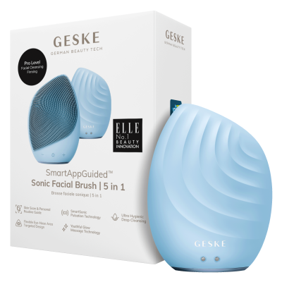 Електронна звукова щітка для обличчя GESKE onic Facial Brush 5 в 1 аквамарин