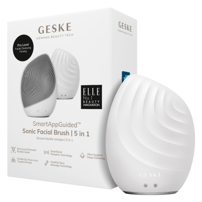 Електронна звукова щітка для обличчя GESKE onic Facial Brush 5 в 1 білий