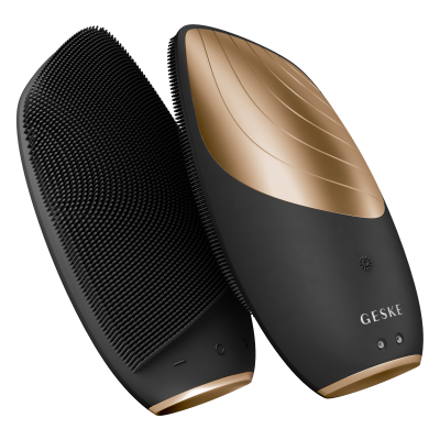 Електронна звукова термо щітка для обличчя GESKE Sonic Thermo Facial Brush 6 в 1 сірий
