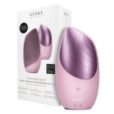 Електронна звукова термо щітка для обличчя GESKE Sonic Thermo Facial Brush 6 в 1 рожевий